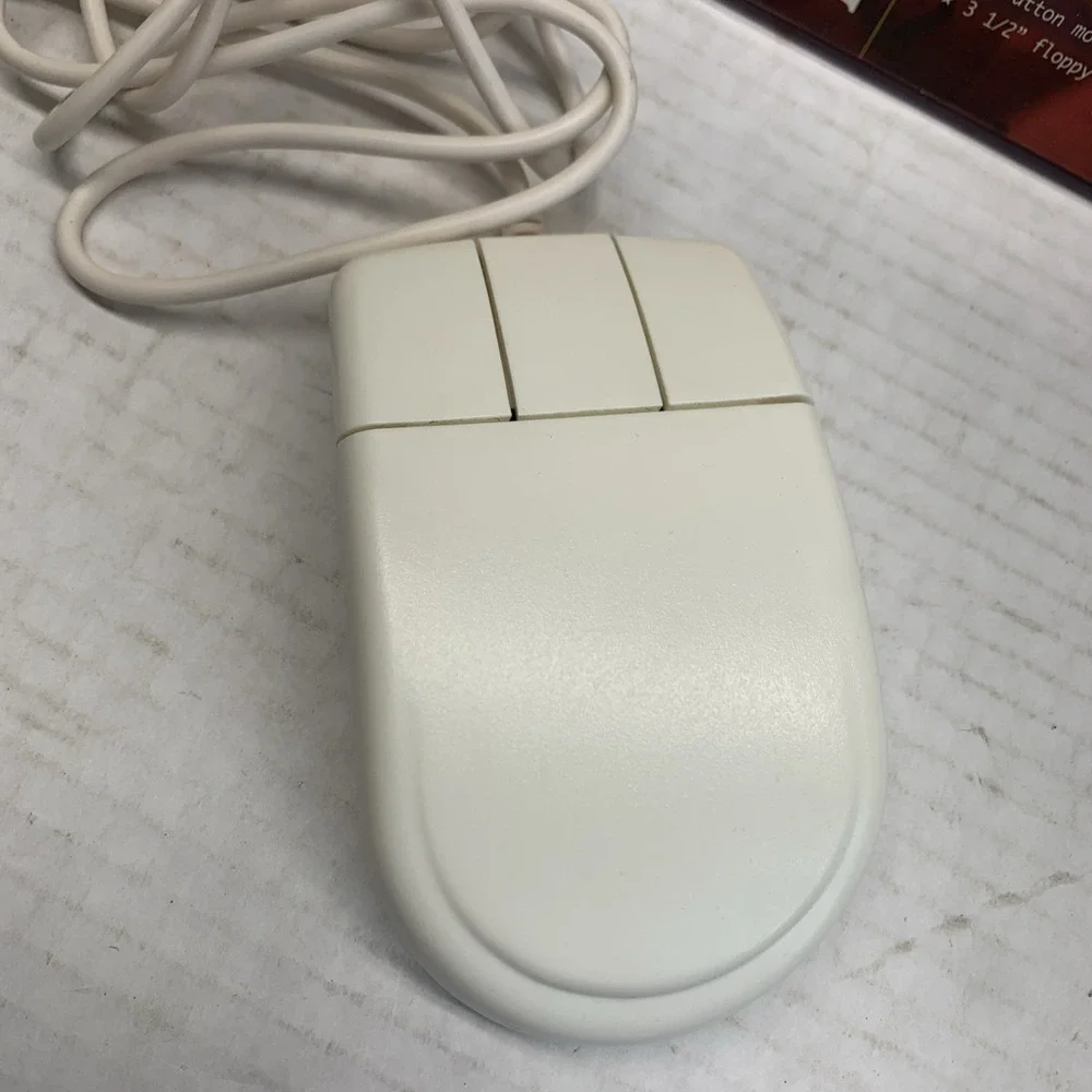 Nimble 1990s 3-Button Trackball Mouse - vintage Y2K Tech Computer hardware